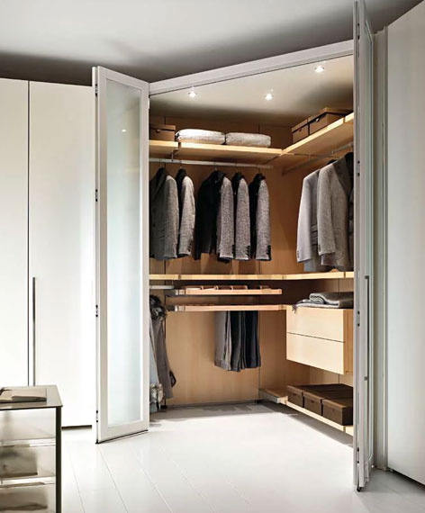 гардеробная угловая